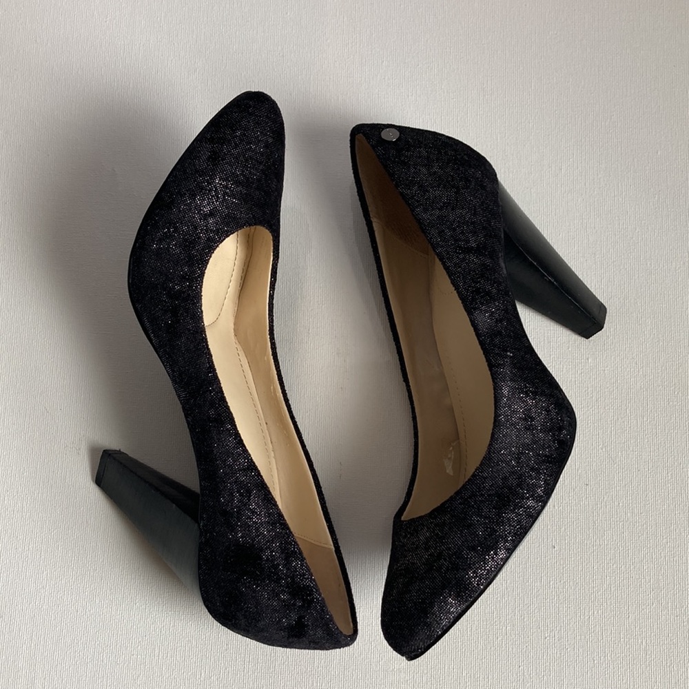 Calvin Klein Elara Black/Silver High Heels Size 6.5